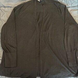 LOFT Black Open Front Cardigan